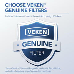 Veken filtro fuente 84oz: agua fresca para mascotas.