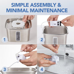 Veken filtro fuente 95oz: elimina impurezas de agua.