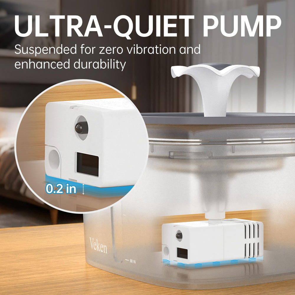 Veken flower waterfall design encourages pets to drink more.