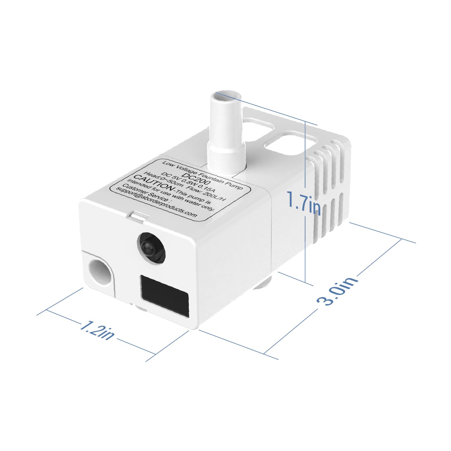 Veken pump with LED lights adds subtle night-time illumination.