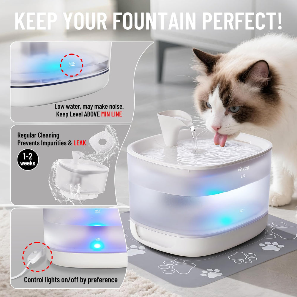 Veken silicone pad helps prevent spills and keeps floors dry.