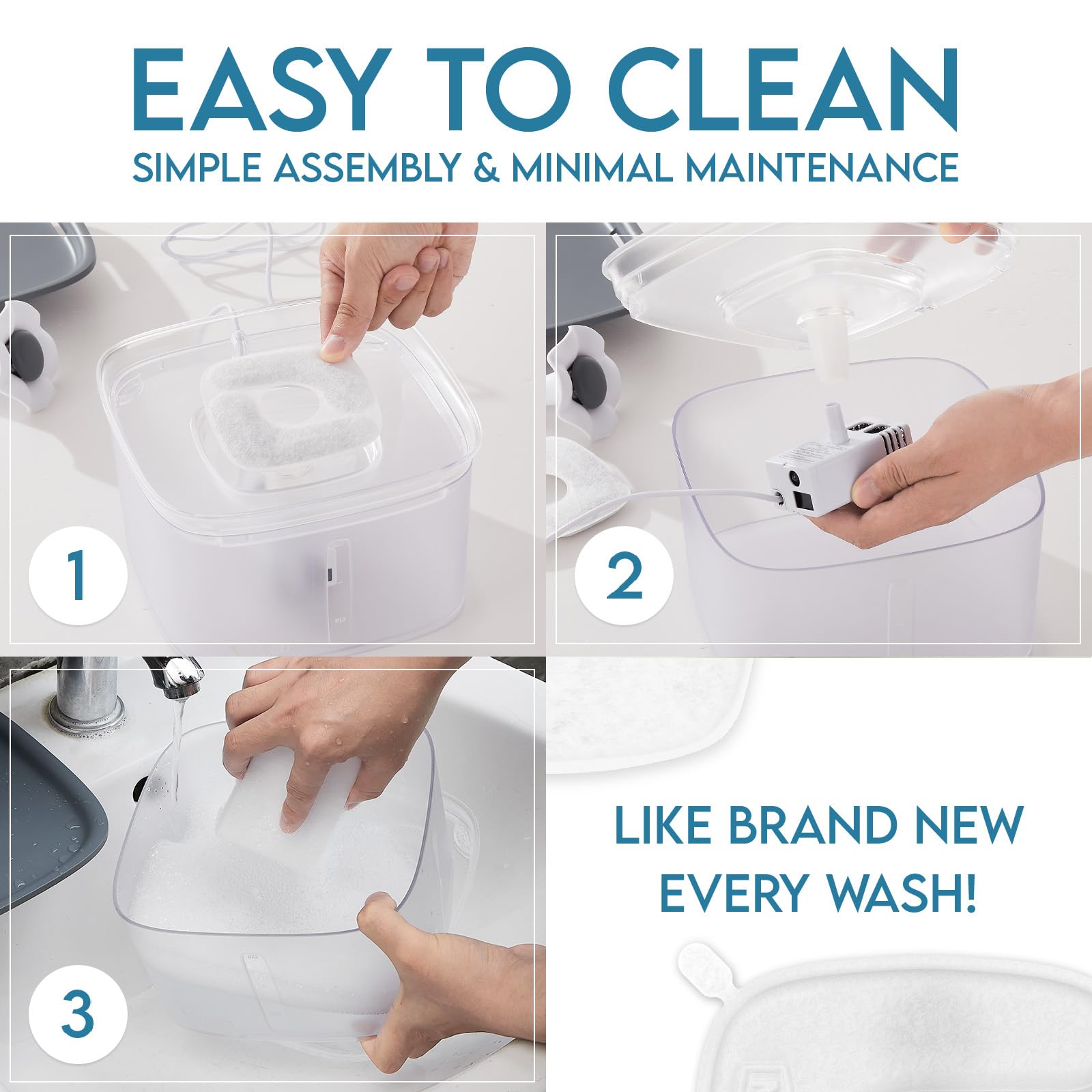 Veken ultra-quiet pump runs smoothly at home.