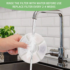 Vekonn 2-4L stainless steel top fountain—compatible filter insertion.