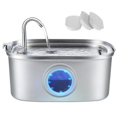 Vekonn cat water fountain showing 108oz capacity for fewer refills in busy homes.