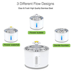 Vekonn cat water fountain filtration system featuring charcoal filter and sponge for clean water.