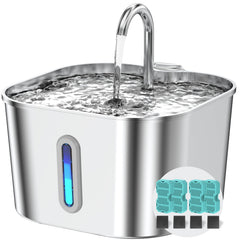 Vekonn cat fountain stainless steel 2.2L capacity for multi-pet homes