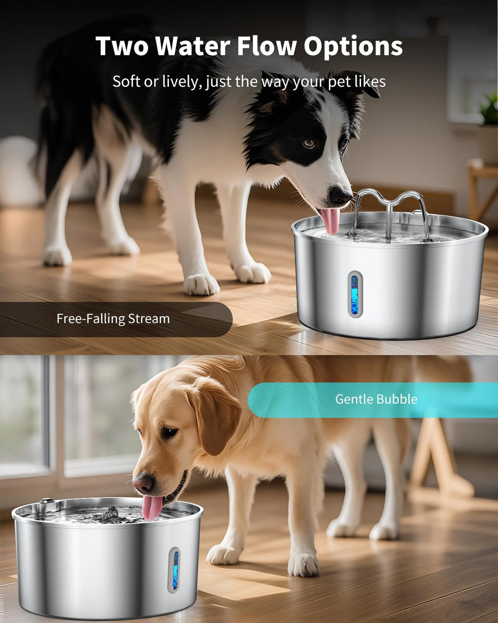 Vekonn dishwasher-safe stainless steel simplifies cleaning after pet meals