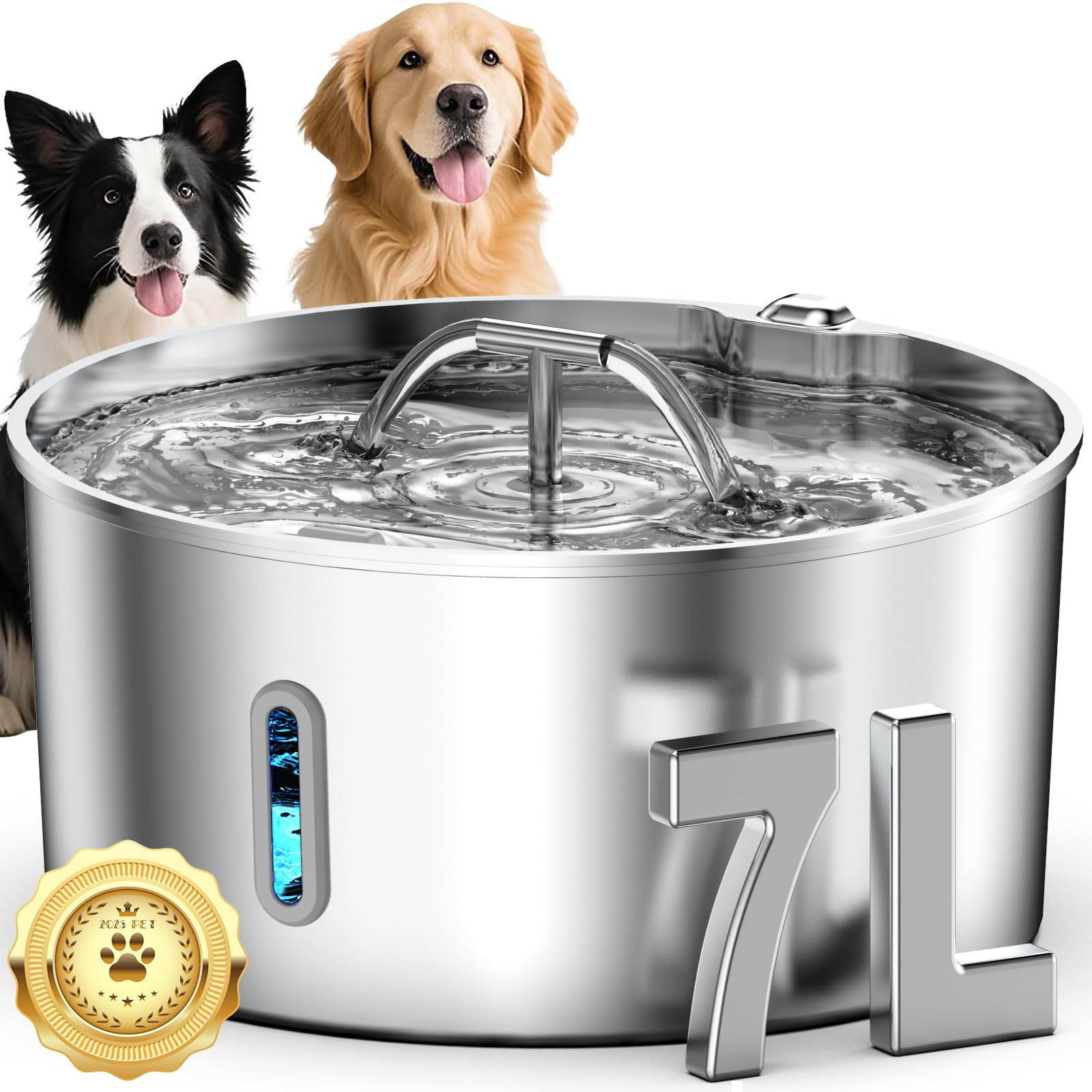 Vekonn 7L fountain capacity view for multi-pet hydration