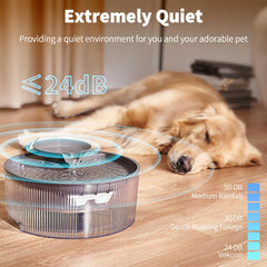 Vekonn dog water fountain easy-clean-design promotes thorough maintenance in minutes