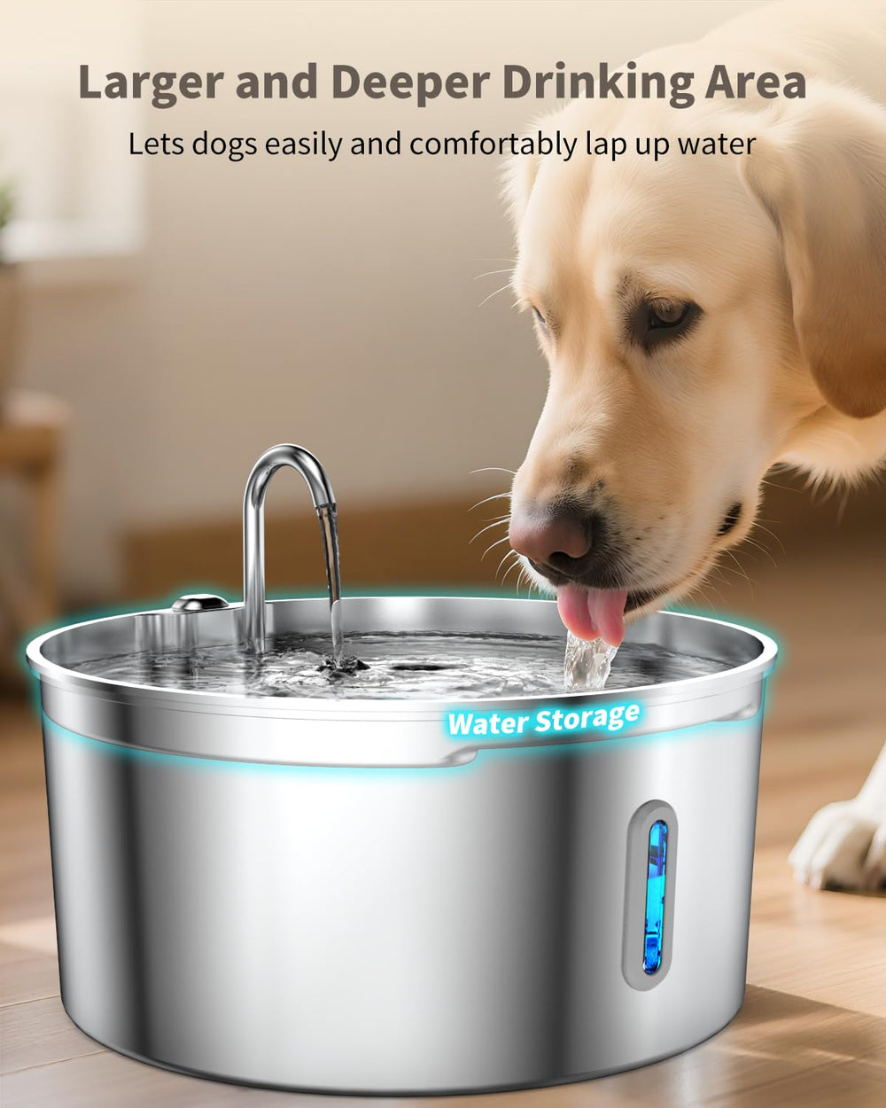 Vekonn dog water fountain with removable spout offers flexible drinking.