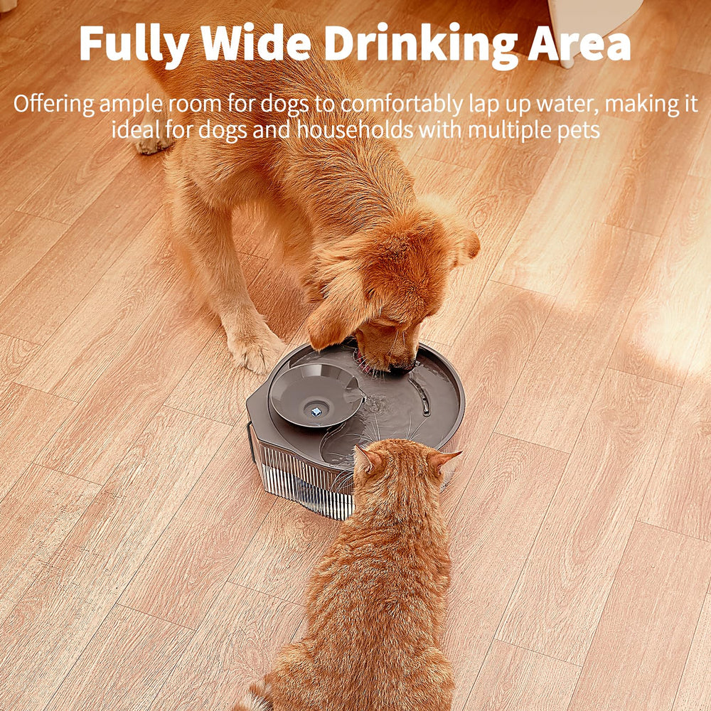 Vekonn dog water fountain transparent body highlights water level for easy monitoring