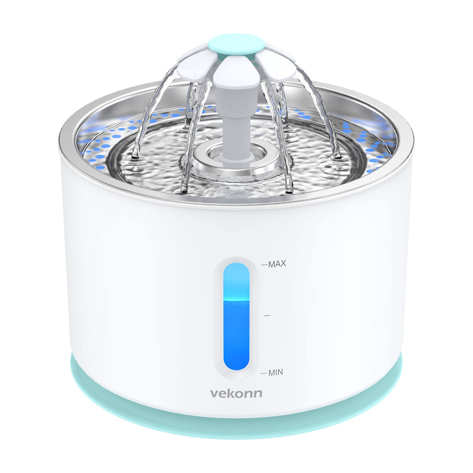 Vekonn water fountain with stainless steel top for durable, hygienic hydration