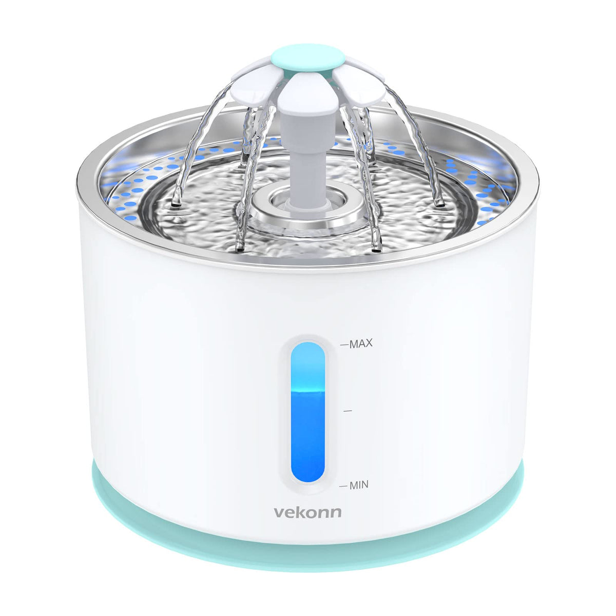 Vekonn water fountain with stainless steel top for durable, hygienic hydration