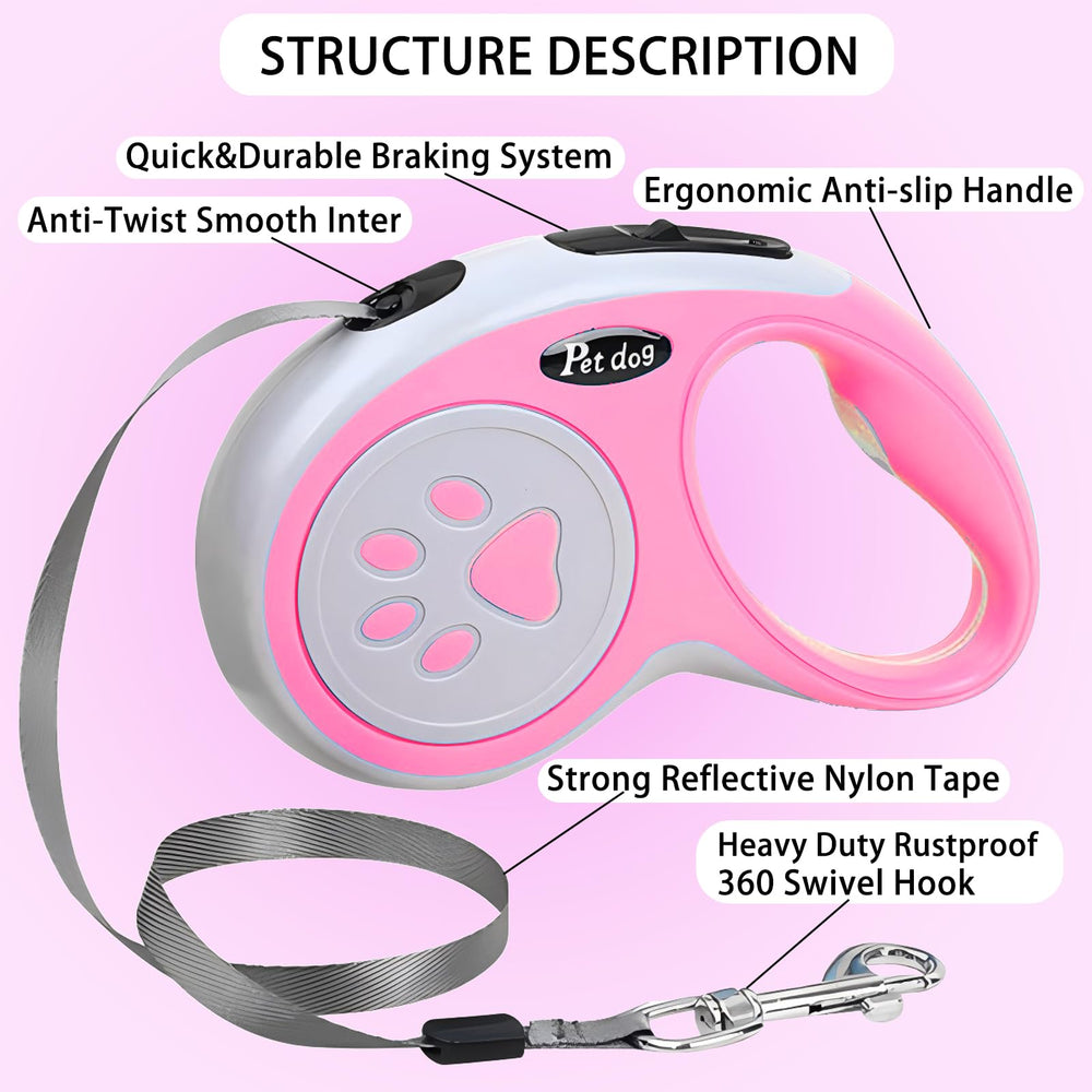VELIGOOD retractable leash nylon tape closeup showing durability.