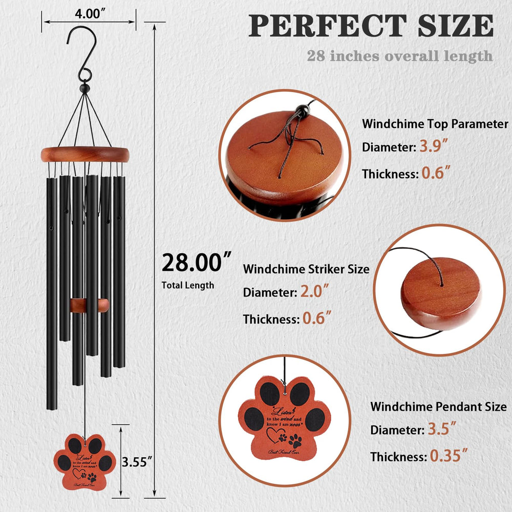 VENBEEL dog memorial wind chime pendant with claw design for lasting memory