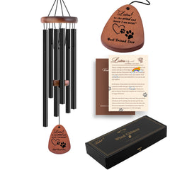 VENBEEL dog memorial wind chime pendant with paw engraving evokes gentle remembrance outdoors.