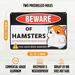 Venicor hamster sign decor vibrant colors brighten bedrooms or offices with playful theme.