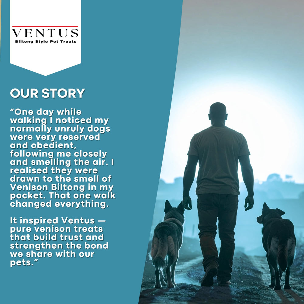 Ventus single-ingredient venison topper emphasizes purity and hypoallergenic option.