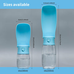 VEPOUYU dog water bottle with activated carbon filter for cleaner sipping outdoors