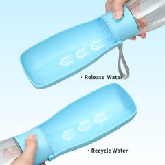 VEPOUYU dog water bottle double leak-proof seal prevents spills during travel