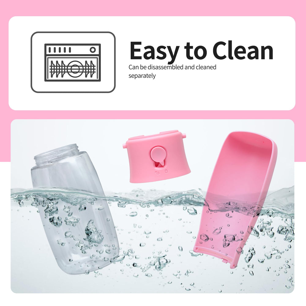 VEPOUYU dog water bottle ideal for hiking and outdoor use.