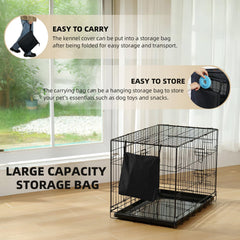 VERABE crate cover with 3-way access promotes ventilation while keeping your dog secure.