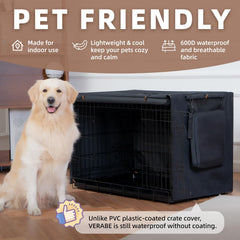 VERABE chew-resistant cover adds durable protection during restless nights or travel.
