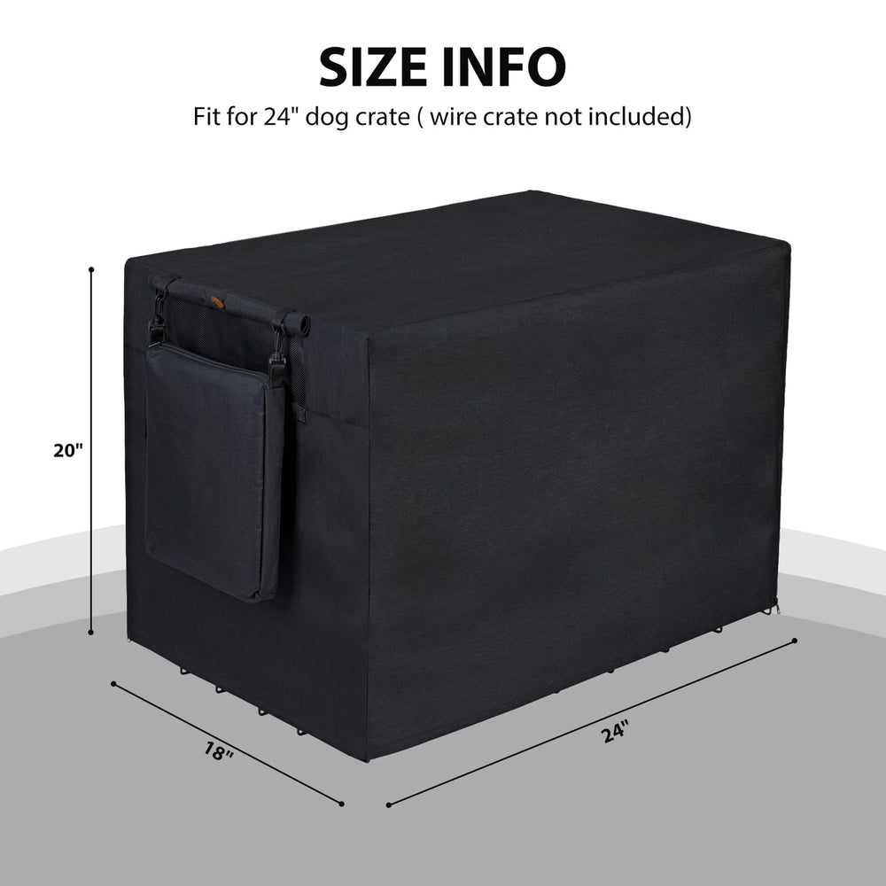 VERABE universal 24-inch fit covers most crates quickly without tools.