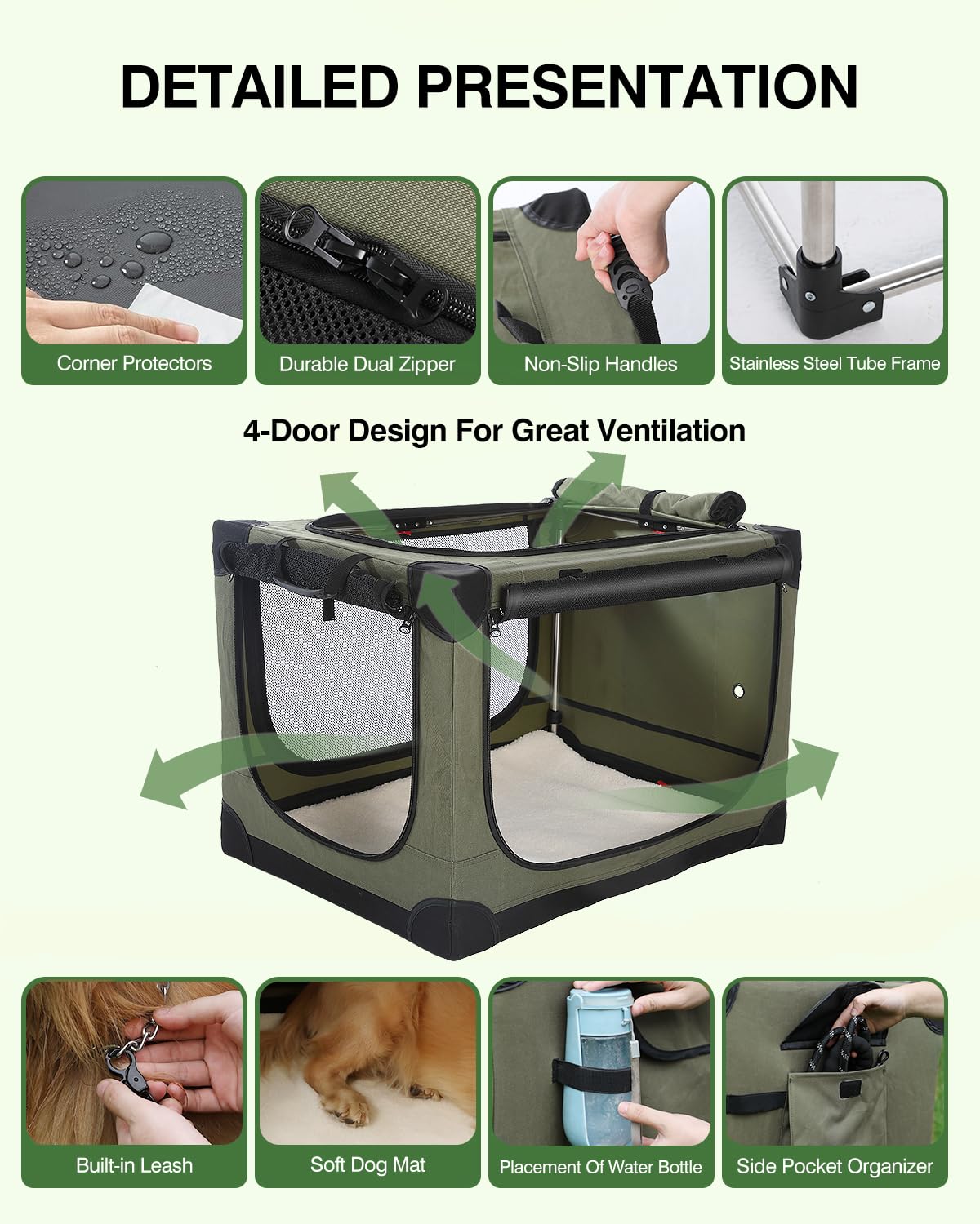 Veraste crate in car setup, ideal for travel and on-the-go pets.