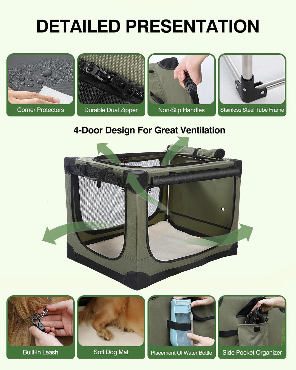 Veraste crate in car setup, ideal for travel and on-the-go pets.