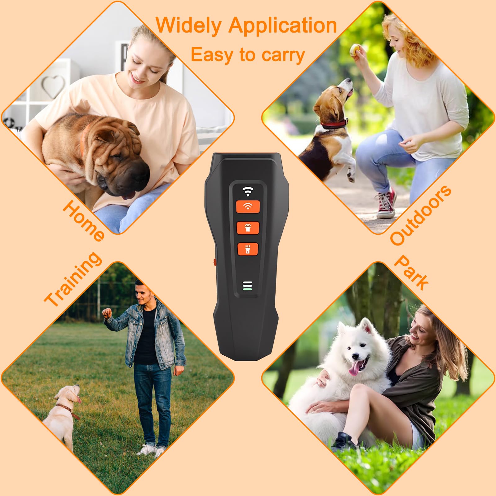 Verbeeck bark deterrent charging scene shows quick recharge and long standby