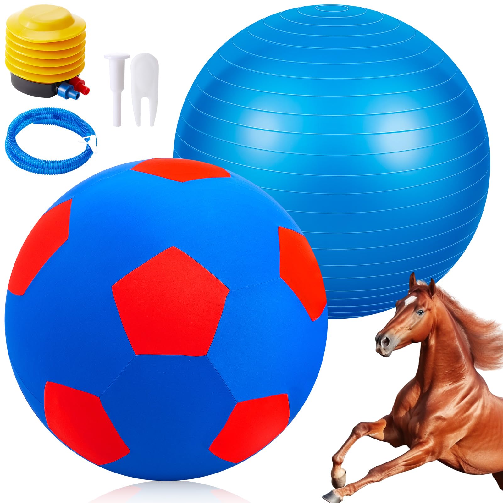 VercanMonth 30-inch giant herding ball with cover for stall play and enrichment