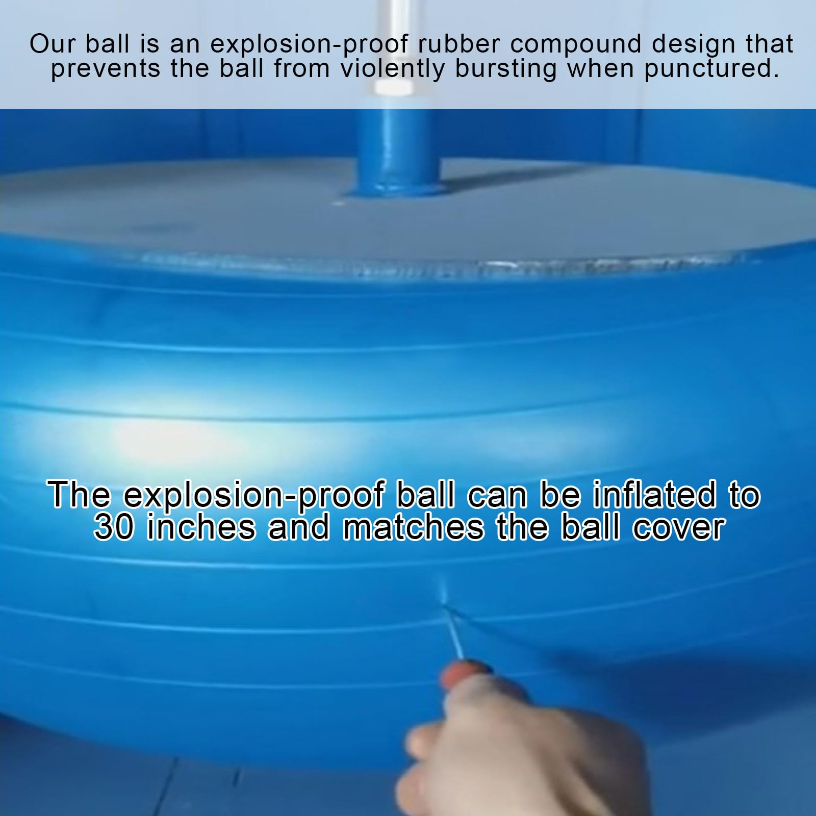 VercanMonth ball cover blue-red contrast clearly boosts visibility.