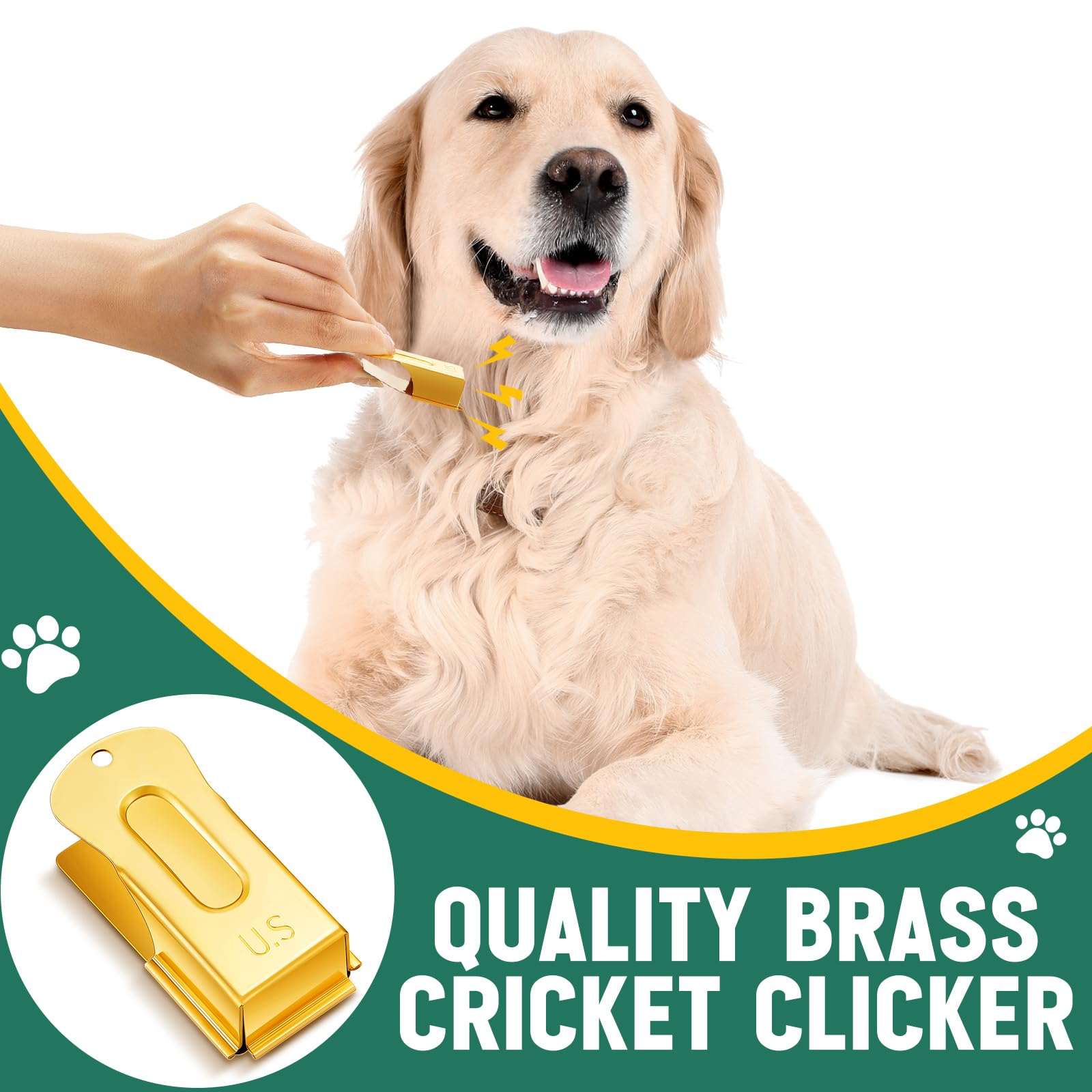 VercanMonth durable brass clicker shows long-lasting metal body for repeated signaling.