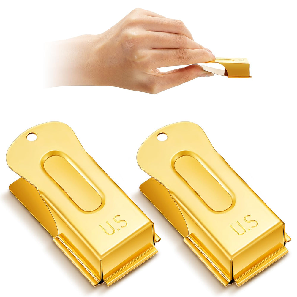 VercanMonth two-piece brass clicker set in gold for efficient training sessions.