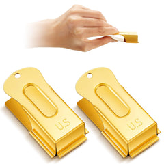 VercanMonth two-piece brass clicker set in gold for efficient training sessions.
