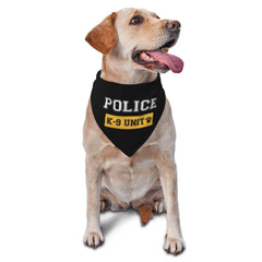 vercosee k9 unit police bandana closeup highlighting durable design and adjustable fit.