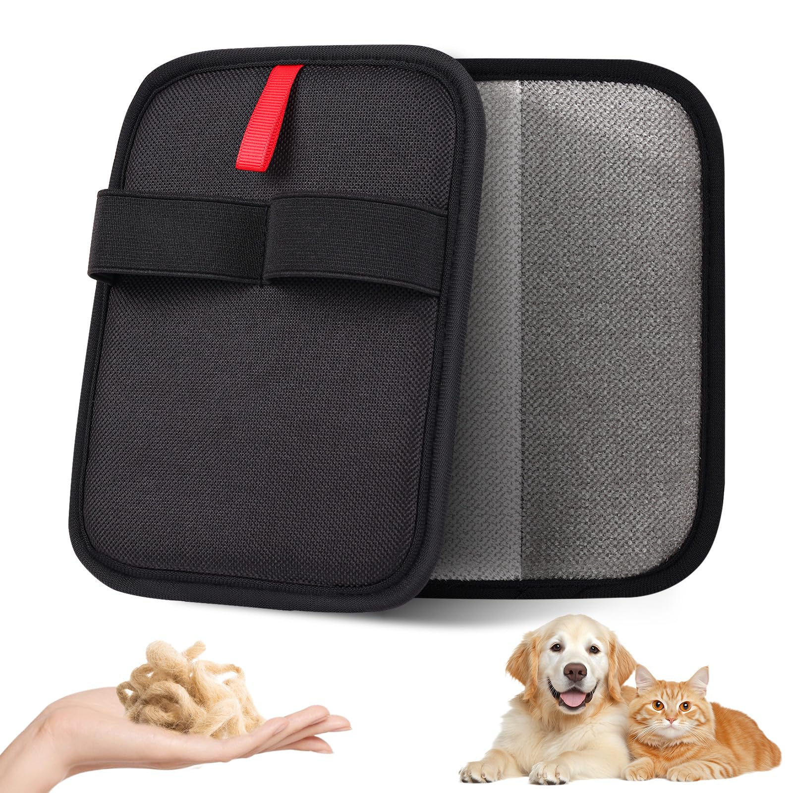 VerdeVilla pet hair remover gloves front-view for seamless sofa and furniture fur pickup.