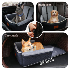 VERGODPRO dog car seat bed back seat setup for comfortable ride