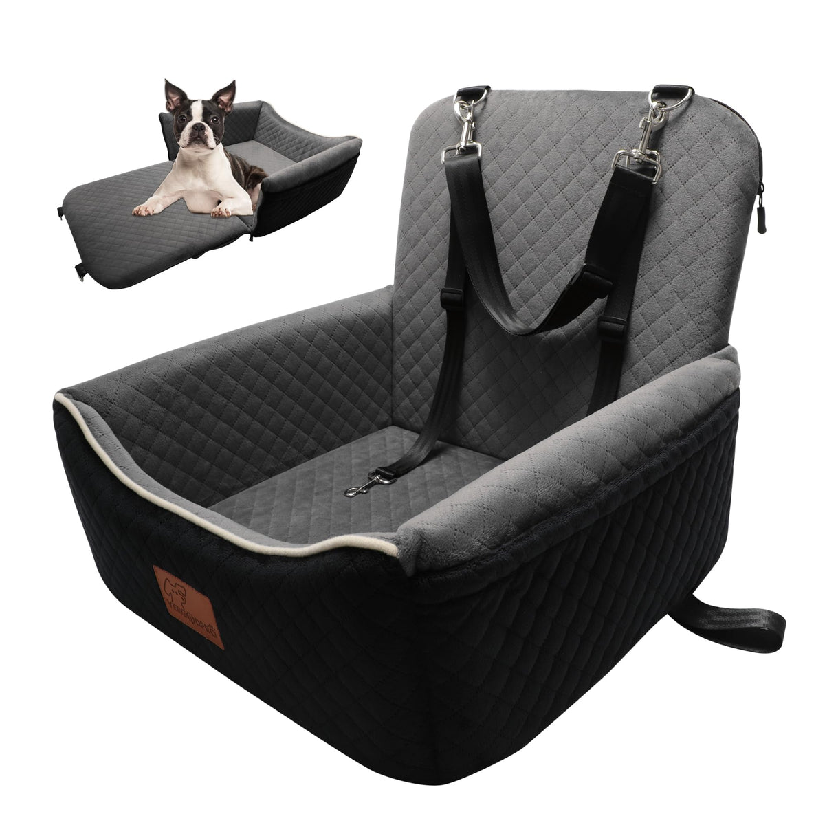 VERGODPRO dog car seat bed front seat installation for secure travel