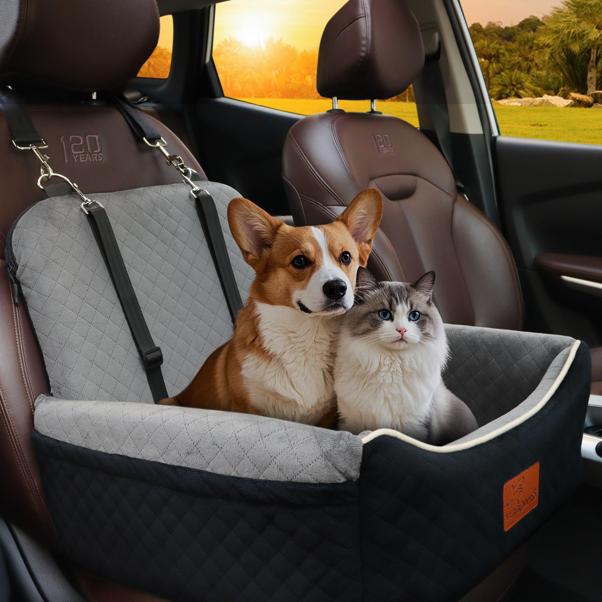 VERGODPRO memory foam with velvet fabric delivers luxurious, pet-friendly comfort.
