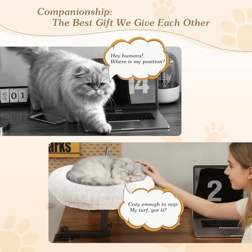 VERIFOST adjustable cat desk bed height adjustment for perfect workspace alignment