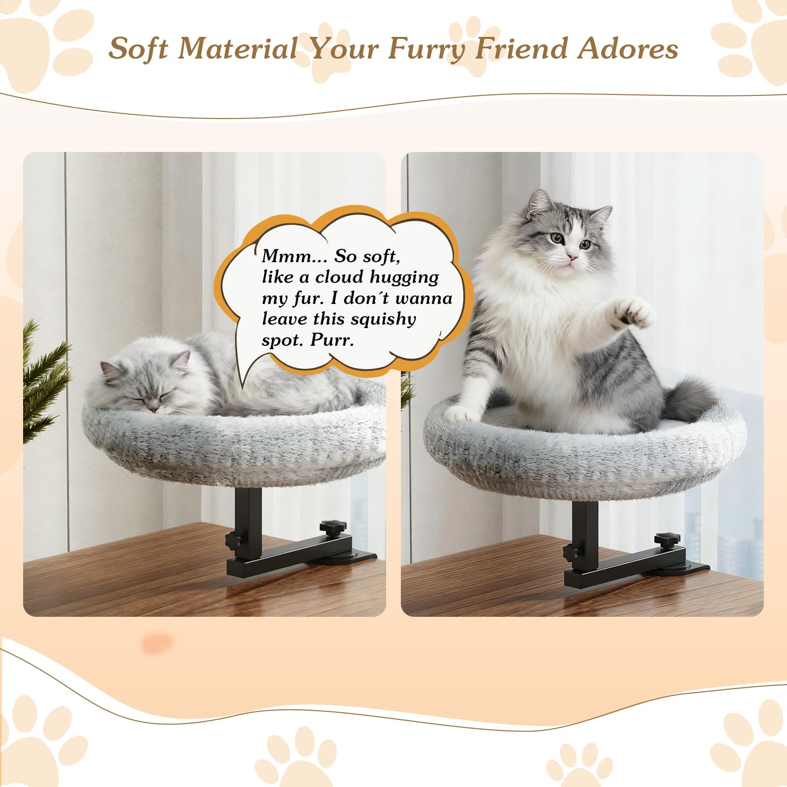 VERIFOST cat bed sturdy-steel-frame offers durable stability with no wobble
