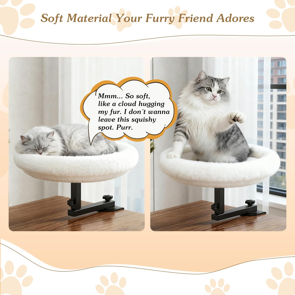 VERIFOST beige-tone frame blends with modern decor while keeping cat comfy