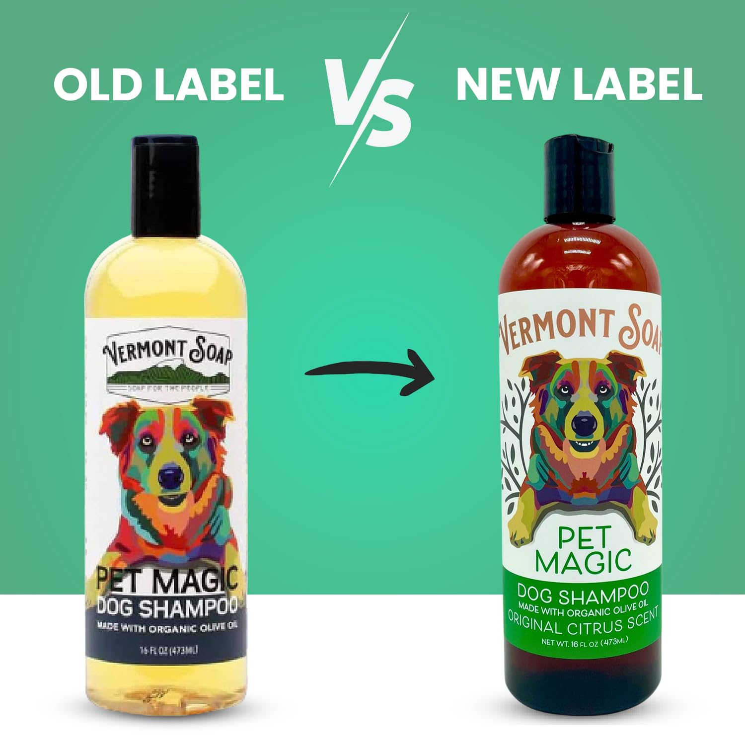 Vermont Soap Organics Pet Shampoo for sensitive skin, gentle cleansing.