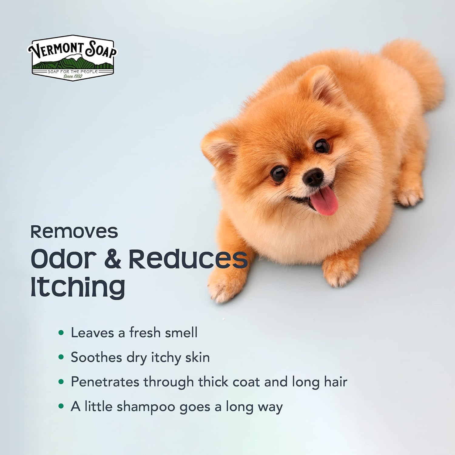 Vermont Soap Organics Pet Shampoo USDA-certified organic label.