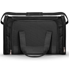 Vertical-Pro airline-approved pet carrier with foldable mat for easy packing.