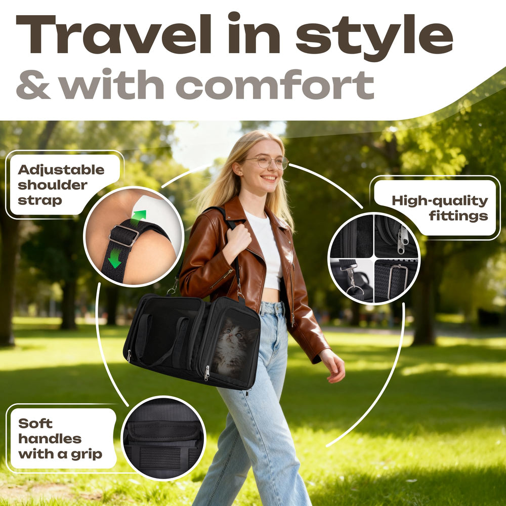 Vertical-Pro foldable design fits car seats and compact storage.