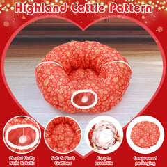 Vertintong snowflake tunnel cushion with plush lining for cozy lounging.