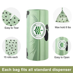 Verwohnt eco-friendly trash bags made with corn starch blend for reduced environmental impact.